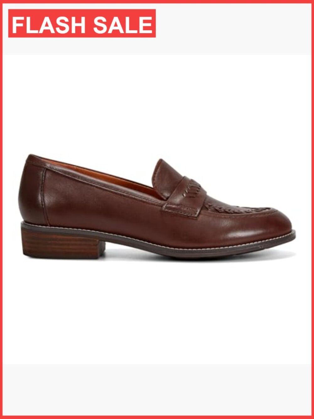 Women's Leather Loafer with Arch Support, Cushioned Heel Tab - Picture 6 of 6